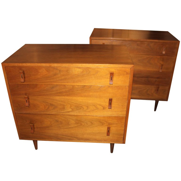 Pair Of Mid Century Modern Dressers By Stanley Young Hudson Market